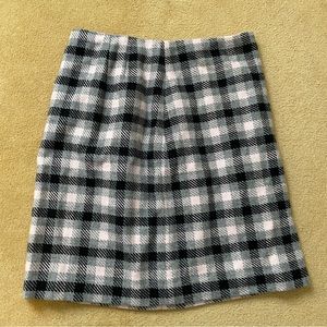 Talbots wool plaid mini skirt